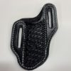Large pancake sheath basket weave black