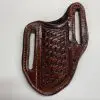 large pancake sheath basket weave brown