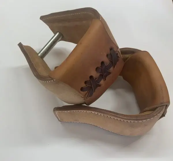 Leather Wrapped 3” Roper stirrups